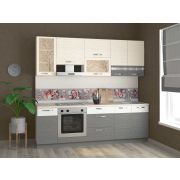 Кухонный гарнитур с витриной Графит 28