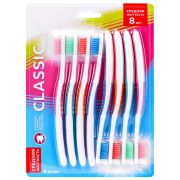 Зубная щетка средней жесткости CLASSIC, КОМПЛЕКТ 8 шт., LAIMA DENT, 609314