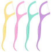 Зубочистки-флоссеры с зубной нитью «200 шт. (4х50 шт.) + 20 в подарок!», ВКУС МЯТЫ И ФРУКТОВ, LAIMA DENT, 609408