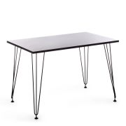 Стол STAR ЛДСП/металл, 110х70х75 см, черный топ/черные ножки
