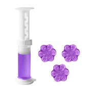 Диски гелевые, освежитель и очиститель для унитаза, 8 дисков 44 г, LAIMA, «Лаванда», шприц, 609794