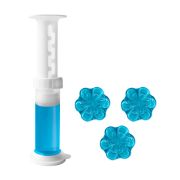 Диски гелевые, освежитель и очиститель для унитаза, 8 дисков 44 г, LAIMA, «Океан», шприц, 609796