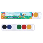 Краски акварельные FORUM «Зверята» 6 цветов, медовые, круглые кюветы, картонная коробка, FA-EV-006-Z