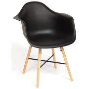 Кресло Сindy Eames/Синди Имс (мод. 919)/1 шт. в упаковке дерево бук/металл/сиденье пластик, 60х62х79см, черный/натуральный