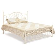 Кровать металлическая ELIZABETH 160*200 см (Queen bed), Античный белый (Antique White)