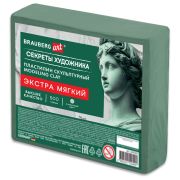 Пластилин скульптурный ЭКСТРА МЯГКИЙ ОЛИВКОВЫЙ «Секреты художника», 0,5 кг, BRAUBERG ART, 107505