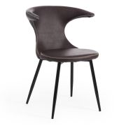 Стул Flair/Флаир (мод. 9020)/1 шт. в упаковке экокожа/металл, 60х56х78см, коричневый 1/черный