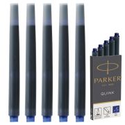 Картриджи чернильные PARKER «Cartridge Quink», КОМПЛЕКТ 5 штук, синие, 1950384