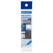 Стержни шариковые масляные с ушками BRAUBERG «WRITING 3.0», 107 мм, КОМПЛЕКТ 10 ШТ., СИНИЕ, игольчатый узел 0,5 мм, 170415