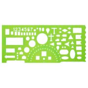 Линейка офицерская, 20 см, зеленая, 65 тактических элементов, отливная шкала, ТТ01