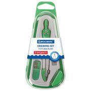 Готовальня BRAUBERG «Klasse», 3 предмета: циркуль 115 мм с колпачком, грифель, точилка, пенал с подвесом, 210330