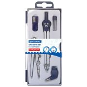 Готовальня BRAUBERG «Student Oxford», 5 предметов циркуль + кронциркуль, держатель, грифель, точилка, 210338