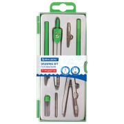 Готовальня BRAUBERG «Klasse», 7 предметов: циркуль+кронциркуль, рейсфедер + держатель, 2 вставки, грифель, 210344