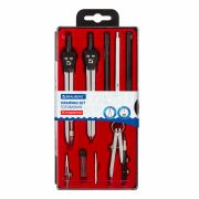 Готовальня BRAUBERG «Architect», 9 предметов: циркуль + измер + кронциркуль, рейсфедер + держатель, 2 вставки, удлинитель, грифель, 210353