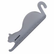 Линейка пластик 10 см ЮНЛАНДИЯ «КОШКА», фигурная, тонированная прозрачная, европодвес, 210730