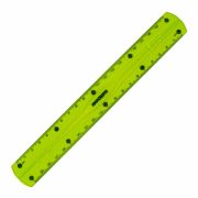 Линейка 20 см гибкая ЮНЛАНДИЯ «FLEX», пластиковая, тонированная, зеленая, 210758