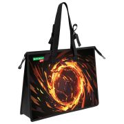 Папка для рисунков и чертежей с регулируемыми ручками BRAUBERG KIDS А3,1 отделение, карман внутри, «Fire split», 273416