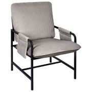 Кресло BRABIX «Gentle LC-300», ЛОФТ, пружинный блок, ткань велсофт (плюш), серое, 533142