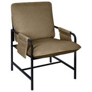 Кресло BRABIX «Gentle LC-300», ЛОФТ, пружинный блок, ткань велсофт (плюш), мокко, 533143