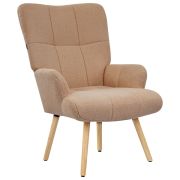 Кресло BRABIX «Soft LC-305», фактурная ткань букле (экомех), светло-бежевое, 533147