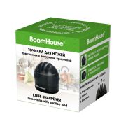 Точилка для ножей (ножеточка) ручная, трёхзонная (грубая, чистовая, шлифовка), на присоске, BOOMHOUSE (БУМХАУС), 701626