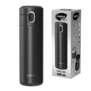 Термокружка 400 мл JOYLUX (ДЖОЙЛЮКС) EXTRA STYLE, нержавеющая сталь SUS304, черный матовый, 700280