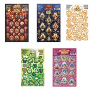 Наклейки пасхальные с тиснением «Пасхальные мотивы», дизайны ассорти, 0806, 0670, 0797, 0812, 0669