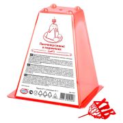 Пасочница пасхальная для приготовления творожной пасхи 465 г, с подсвечником, рецептом, пластик, 34108