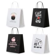 Пакет подарочный (1 штука) 26х13х32 см (L) «Funny Mix», ассорти, крафт, ЗОЛОТАЯ СКАЗКА, 700820