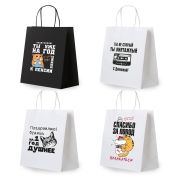 Пакет подарочный (1 штука) 26х13х32 см (L) «Funny Notes», ассорти, крафт, ЗОЛОТАЯ СКАЗКА, 700824