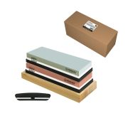 Точильный камень водный, КОМПЛЕКТ 2 шт., НАБОР 6 предметов, 400/1000/3000/8000 грит, PRIMAURA (ПРИМАУРА), 701628