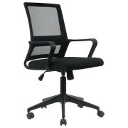 Кресло CROMEX (КРОМЕКС) «Basic CH-698», с подлокотниками, механизм качания, сетка/ткань TW, черное, 533069