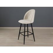 Полубарный стул Велюр Лира 13 (01) Бежевый-Черный