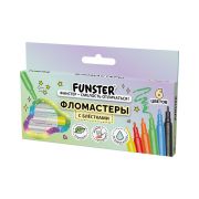 Фломастеры с блестками FUNSTER (ФАНСТЕР) «GLITTER» 6 цветов, ударопрочный наконечник, 152628