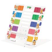 Подставка для книг и учебников большая BRAUBERG KIDS «Кот-Энтузиаст» с таблицей умножения, регулируемый угол наклона, металлическая, 238959