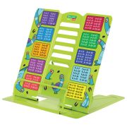 Подставка для книг и учебников большая BRAUBERG KIDS «Funny Pigeons» с таблицей умножения, регулируемый угол наклона, металлическая, 238961