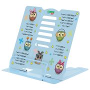 Подставка для книг и учебников большая BRAUBERG KIDS «Cute Owl» с единицами измерения, регулируемый угол наклона, металлическая, 238962