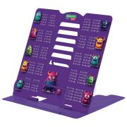 Подставка для книг и учебников большая BRAUBERG KIDS «Monsters» с таблицей умножения, регулируемый угол наклона, металлическая, 238964
