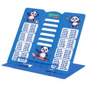 Подставка для книг и учебников BRAUBERG KIDS mini «Panda» с таблицей умножения, регулируемый угол наклона, металлическая, 238975