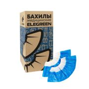 Бахилы двойные КОМПЛЕКТ 900шт (450пар) SUPER 65, 39х14см, двойная резин, 54мкм, 5,4г,, ПНД-8/19/2р-Б-С