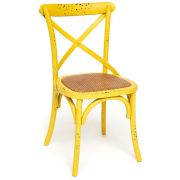 Стул CROSS (mod.CB2001) дерево вяз, 49.5*53.5*87, античный желтый