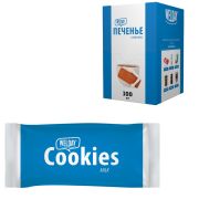 Печенье хрустящее в индивидуальной упаковке WELDAY «Сливочное», 100 штук в офис-боксе, 624096