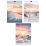 Тетрадь А4 48 л., HATBER, скоба, клетка, матовая ламинация, «В моменте» (микс в спайке), 093515, 48Т4лВ1