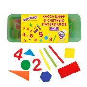 Набор счетных материалов мозаика, пенал, 132 элемента, ЮНЛАНДИЯ, 274055