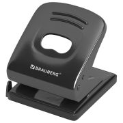 Дырокол металлический BRAUBERG «Office style», до 30 листов, черный, 273954