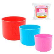 Форма для выпечки пасхального кулича силиконовая «ХВ», НАБОР 3 шт, 3 размера ЗОЛОТАЯ СКАЗКА, 592643