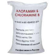 Средство дезинфицирующее ХЛОРАМИН-Б технический, Россия, пакет 300 г, АКВА, честный знак