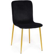 Стул REX (mod. DC5037) металл/вельвет, 56*43*83 см, черный/золотой