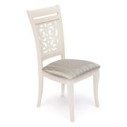 Стул Siena (SA-SC) дерево гевея, 46х59х98см, butter white (слоновая кость), ткань бирюзовая (H180-19)