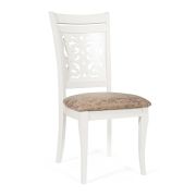 Стул Siena (SA-SC) дерево гевея, 46х59х98см, ivory white (слоновая кость 2-5), ткань античный коричневый 004-3